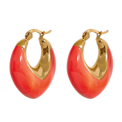 Acrylic Chunky Hoop Earrings