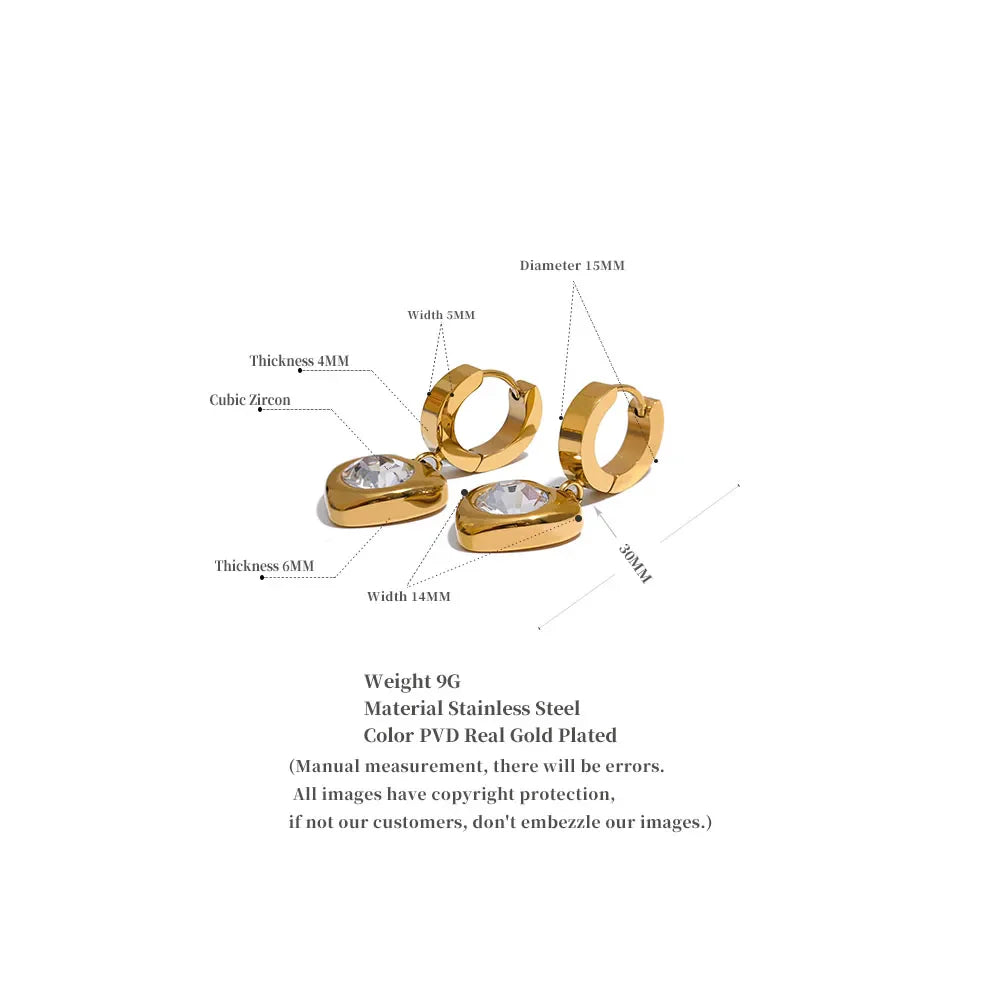 Cubic zirconia drop earrings