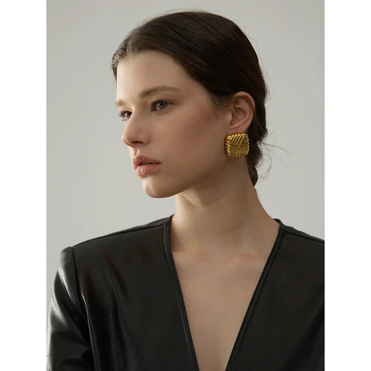 Square Stud Earrings