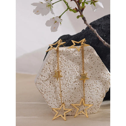 Dangle star earrings