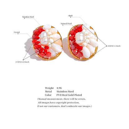 Red beaded earrings