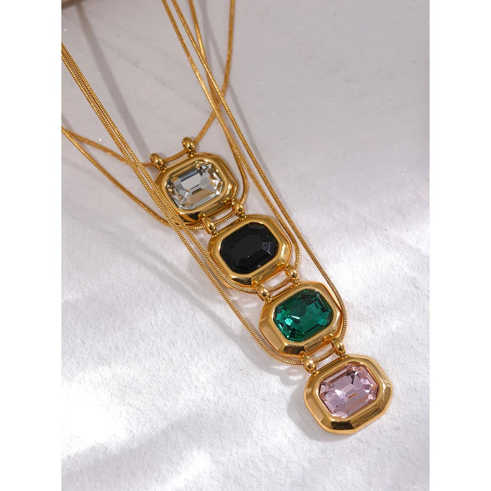 Gold Crystal Necklace
