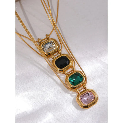 Gold Crystal Necklace