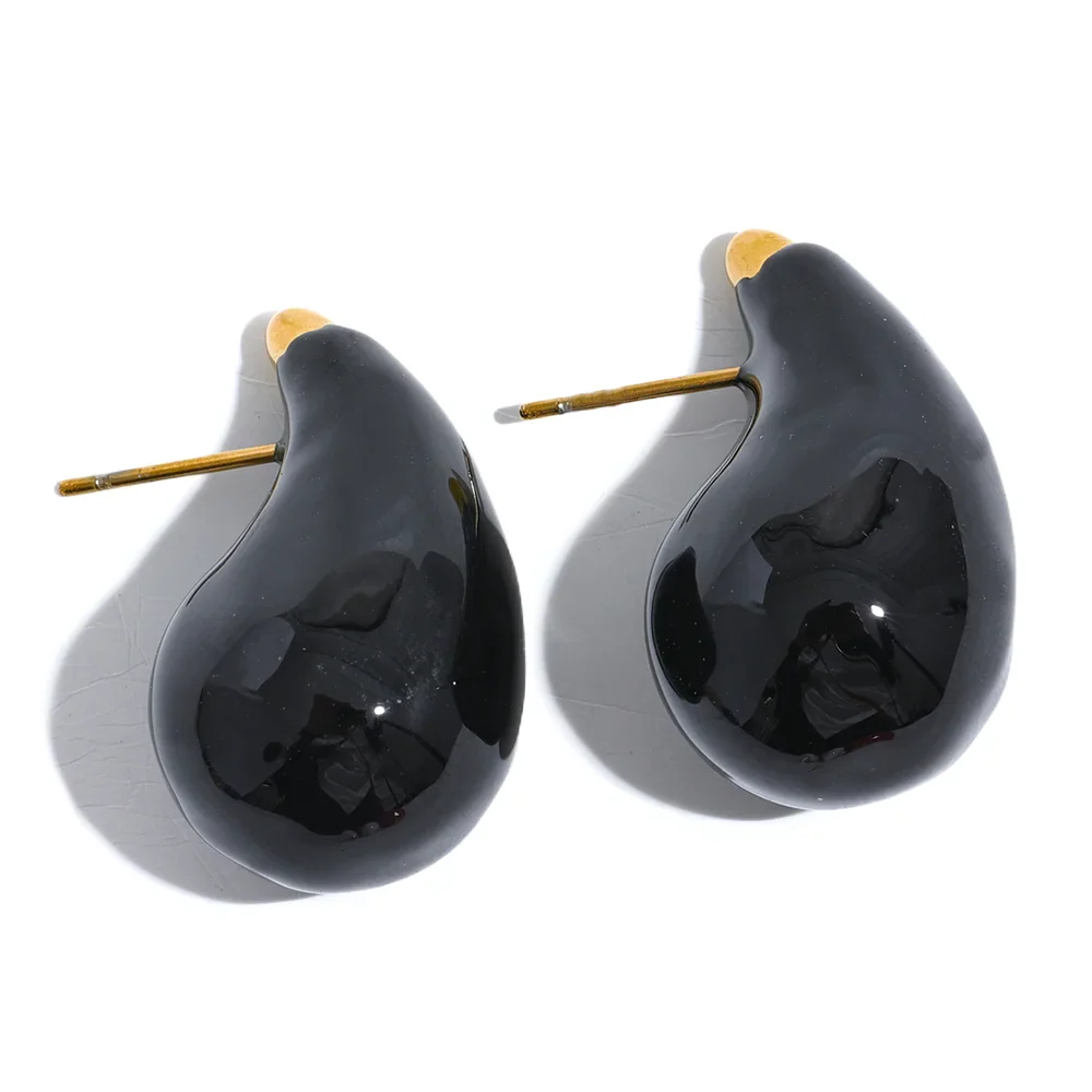 Y2K Enamel Water Drop Earrings