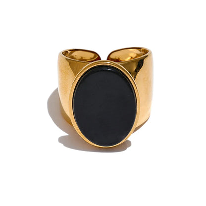 Wide band rings with stones