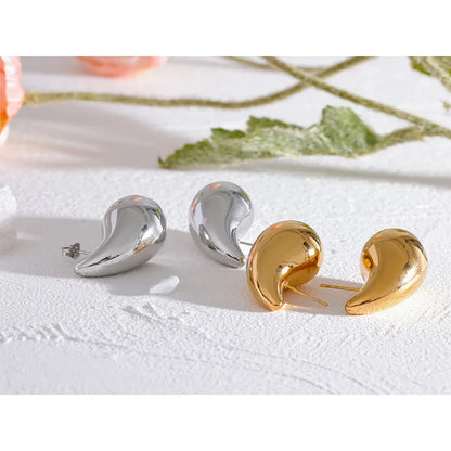 Chunky Water Drop Big Stud Earrings