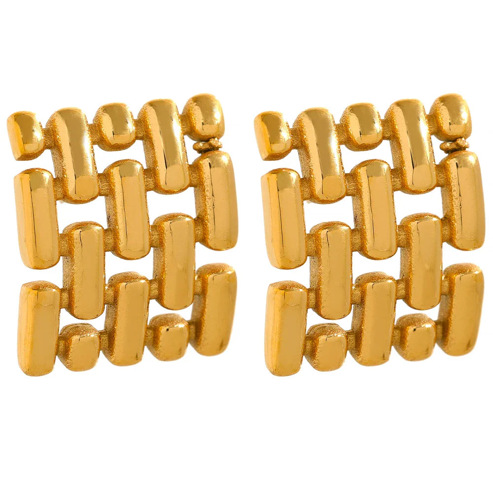 Square Stud Earrings