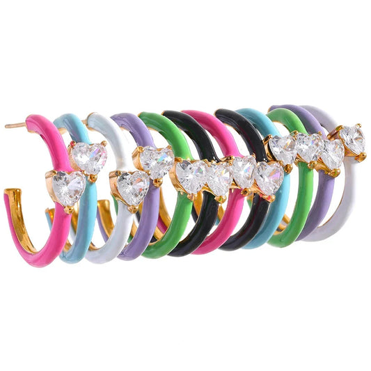 Heart Hoop Earrings