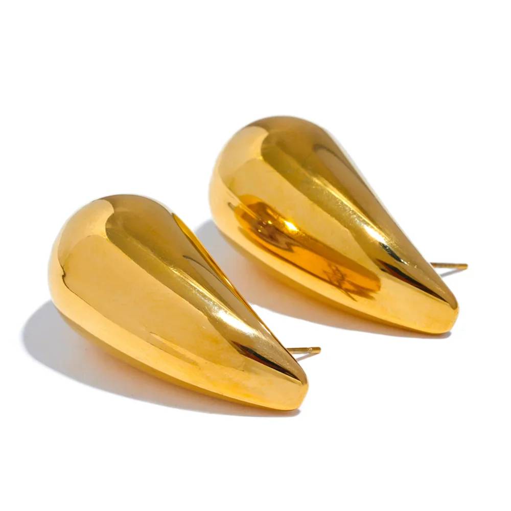 Water Drop Big Chunky Stud Earrings