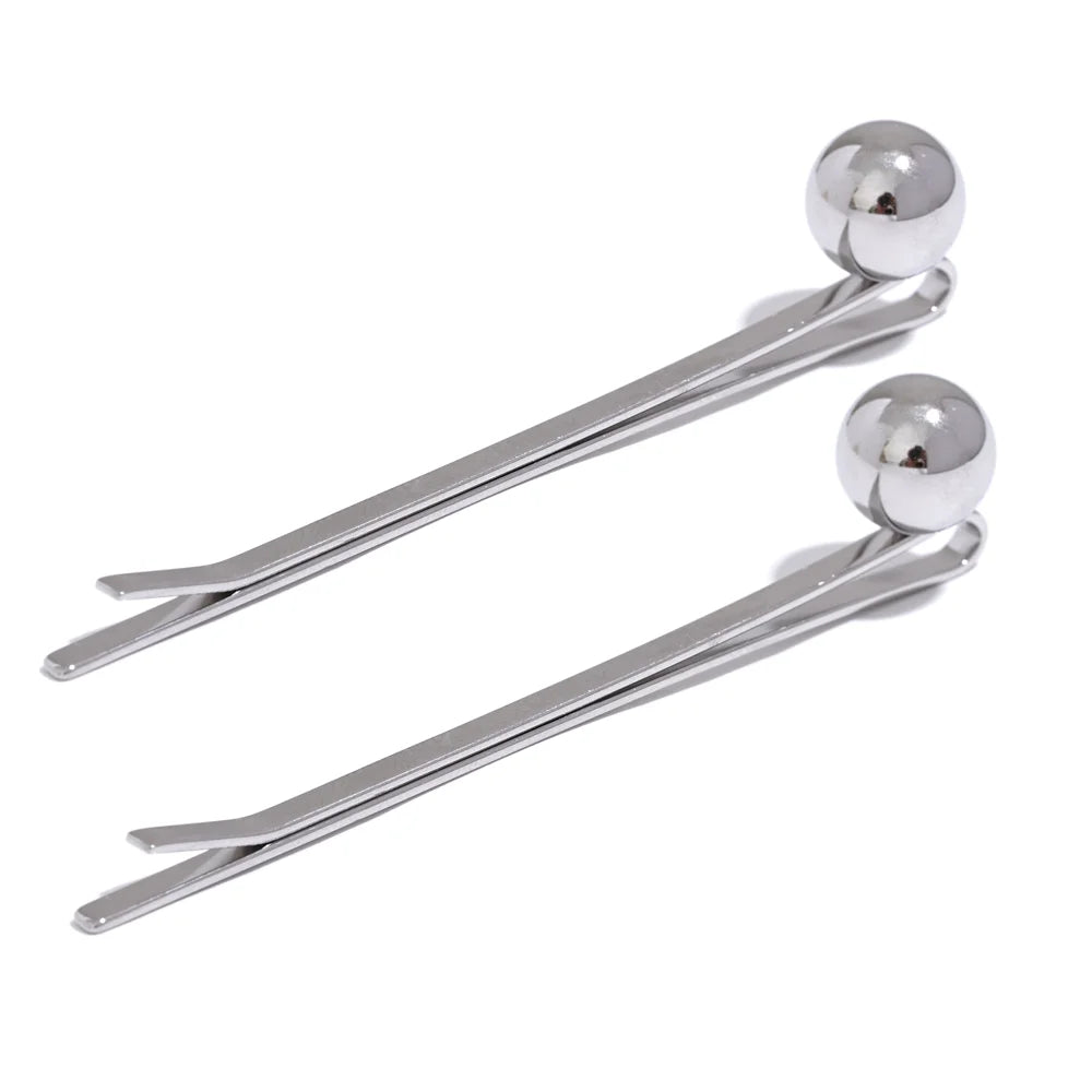 Round Bead Hair Clips