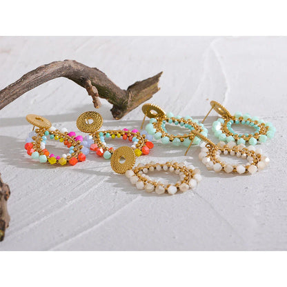 Beaded Hoop Earrings