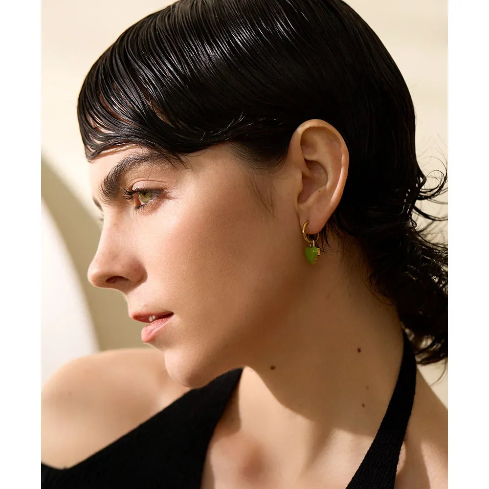 Heart Drop Earrings