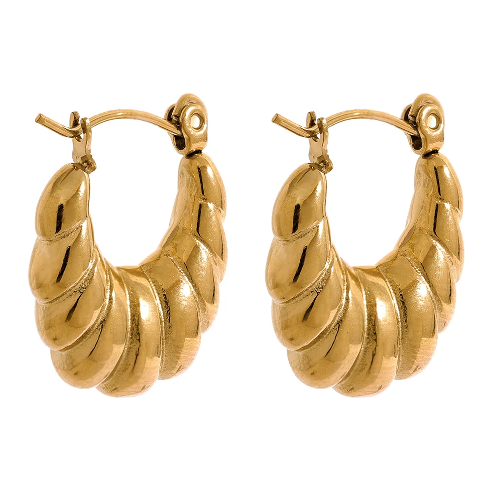 Twisted Hollow Hoop Earrings