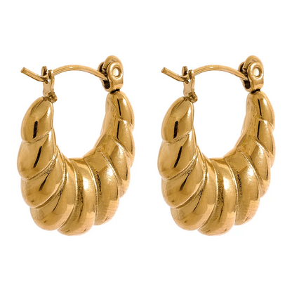 Twisted Hollow Hoop Earrings