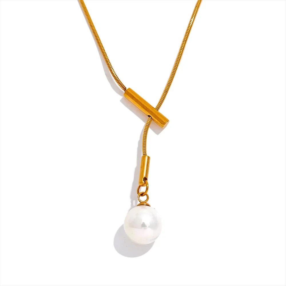 Drop Necklace Pearl