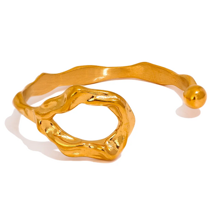 Geometric Hollow Cuff Bracelet