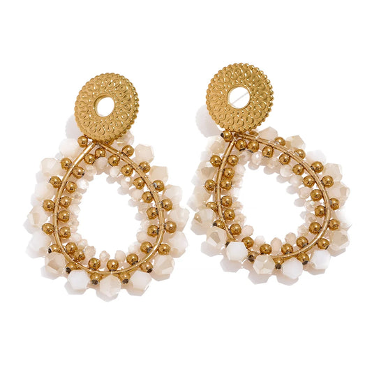 Beaded Hoop Earrings