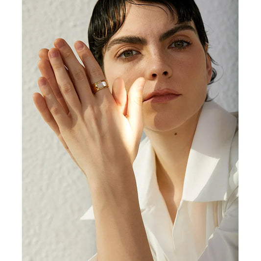Gold shell ring
