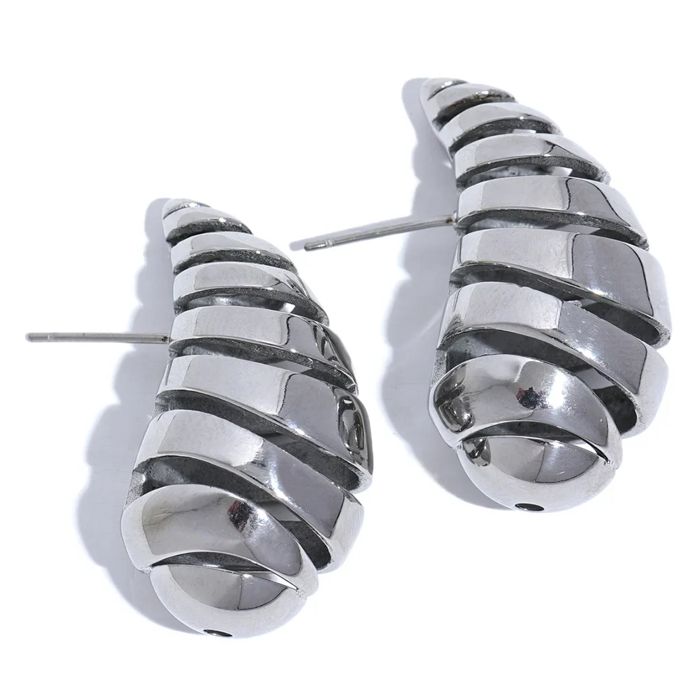 Water Drop Hollow Stud Earrings