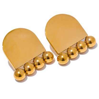 Geometric Beads Stud Earrings