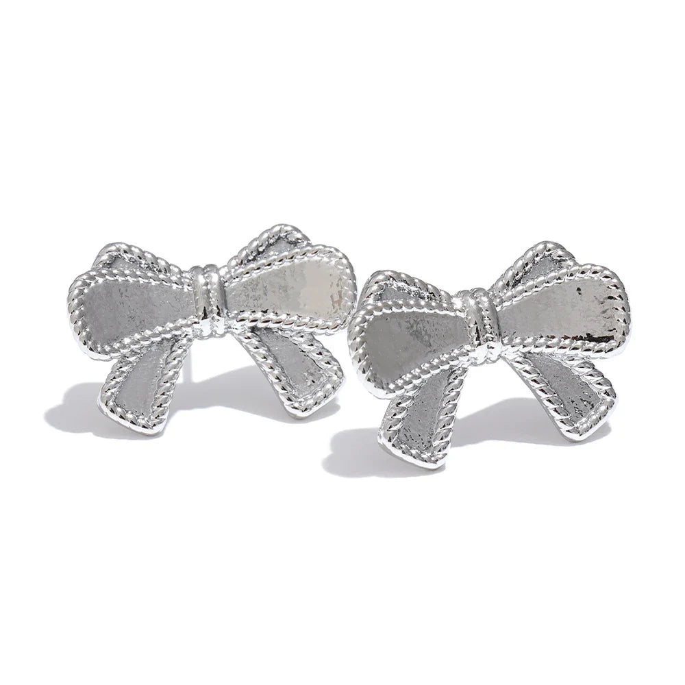 Waterproof Bow Knot Stud Earrings