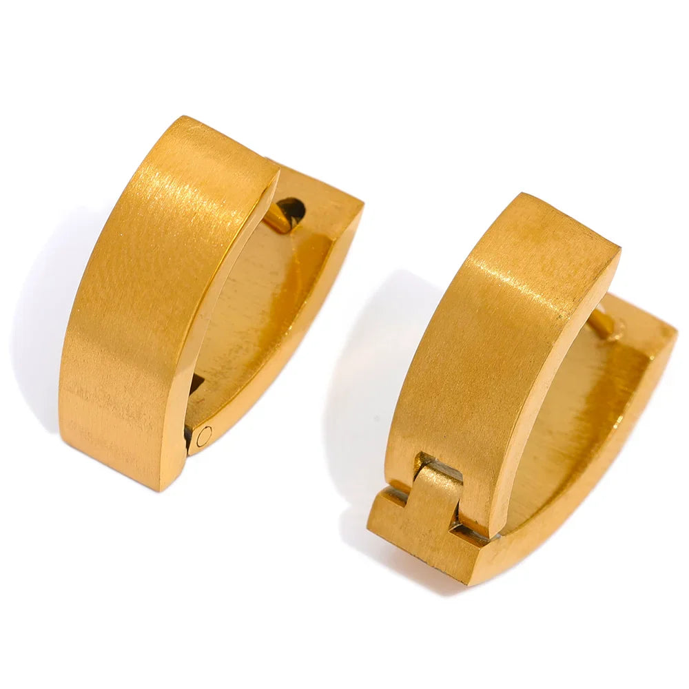 V-Shape Huggie Hoop Earrings