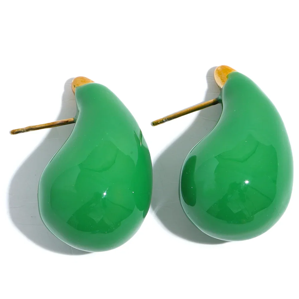 Y2K Enamel Water Drop Earrings