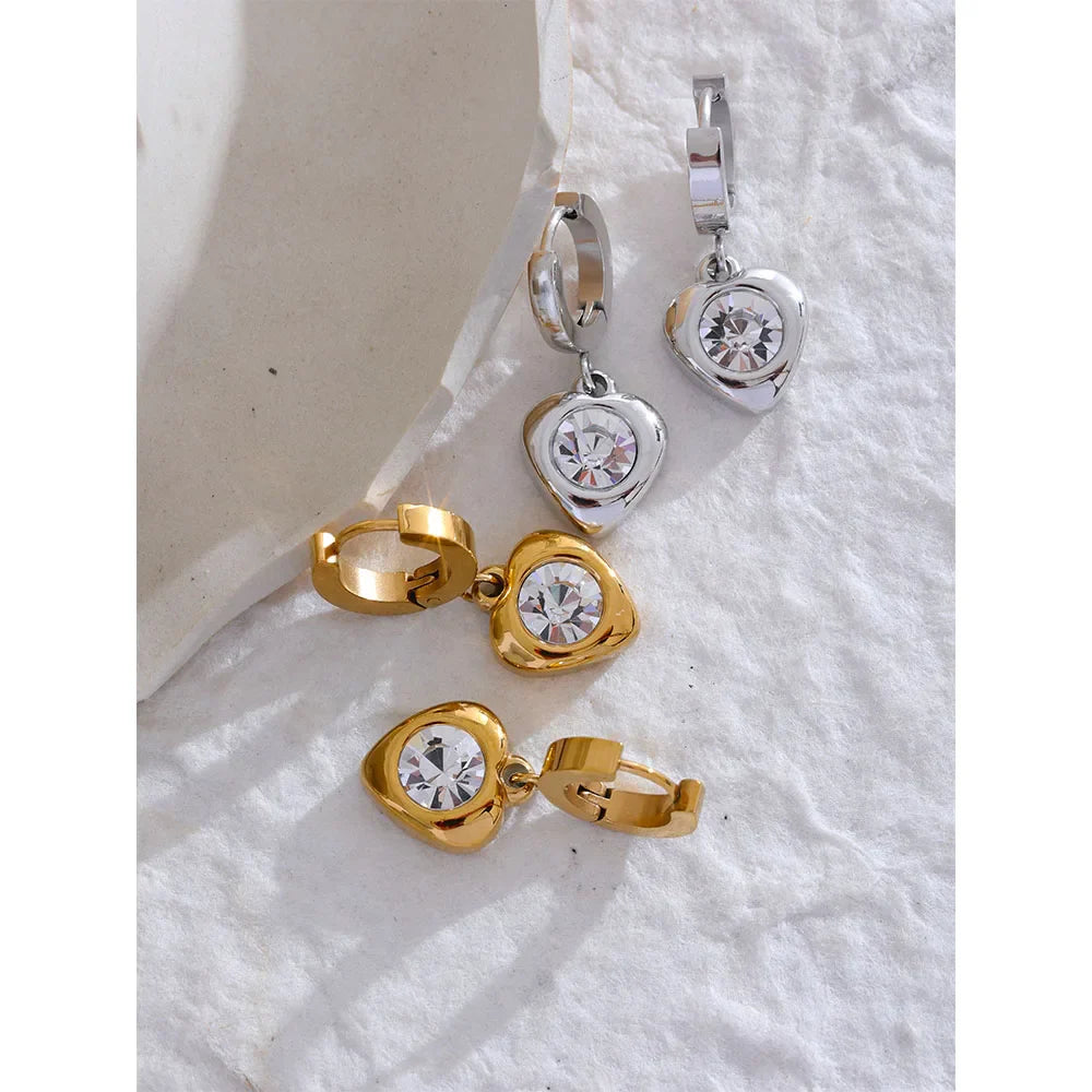 Cubic zirconia drop earrings