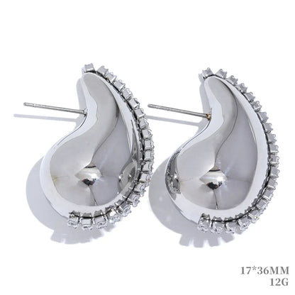Water Drop Fashion Hollow Stud Earrings