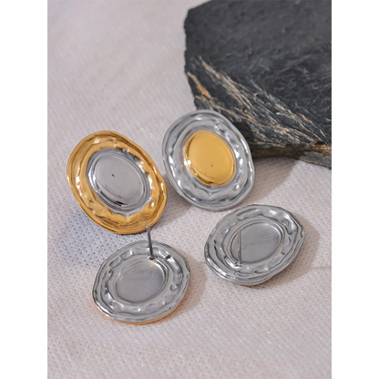 Round Statement Stud Earrings