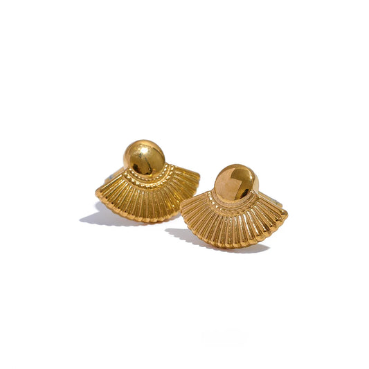 Shell Cast Minimalist Stud Earrings