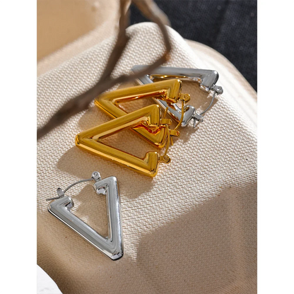 Triangle Hoop Earrings