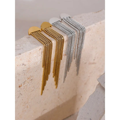 Gold dangle earrings