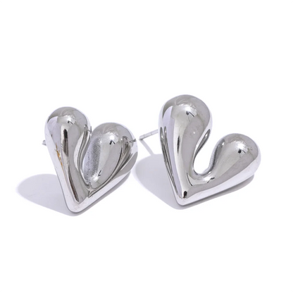 Heart Love Stud Earrings