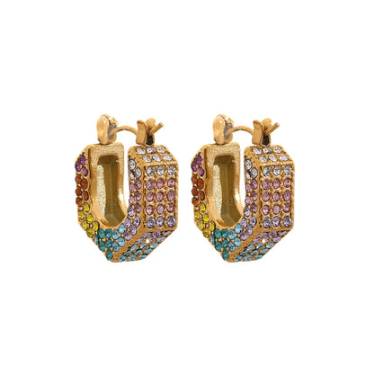 Hoop earrings cubic zirconia