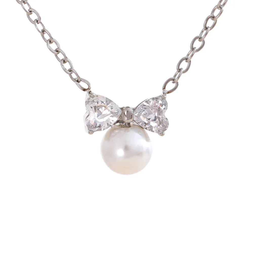 Bling Bow Knot Collar Necklace