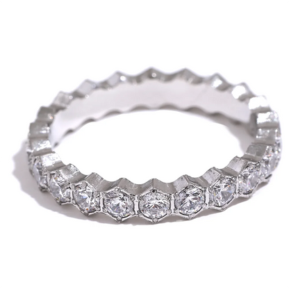 cubic zirconia band rings