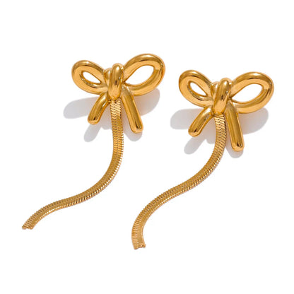 Bow Knot Tassel Earrings