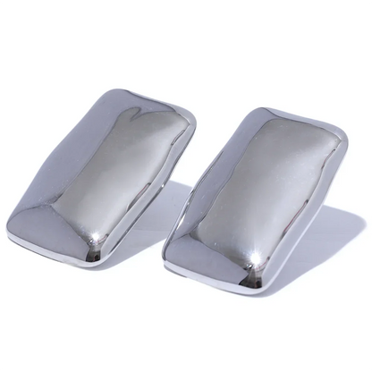 Glossy Smooth Stud Earrings