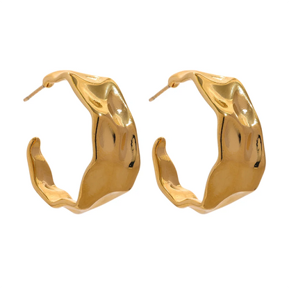 C-Shape Hoop Earrings