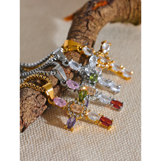 Small Gold Cross Necklace