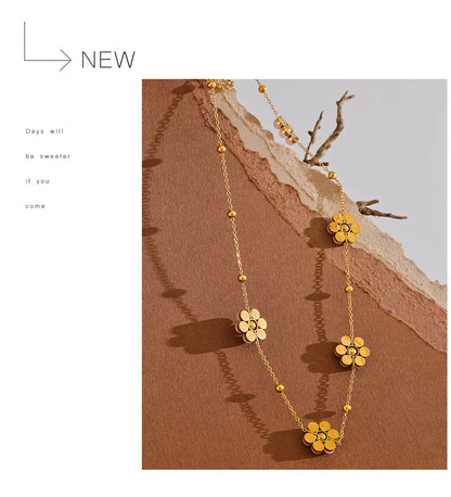 Beaded Flower Necklace