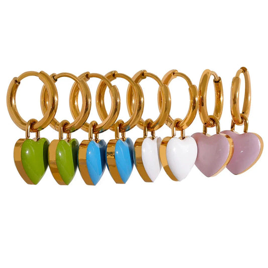Heart Drop Earrings
