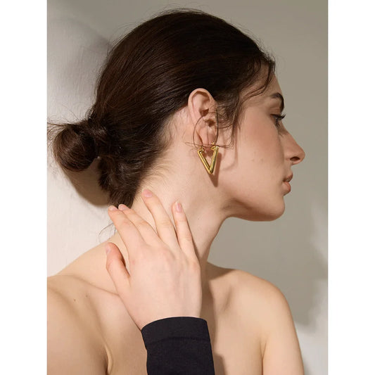 Triangle Hoop Earrings
