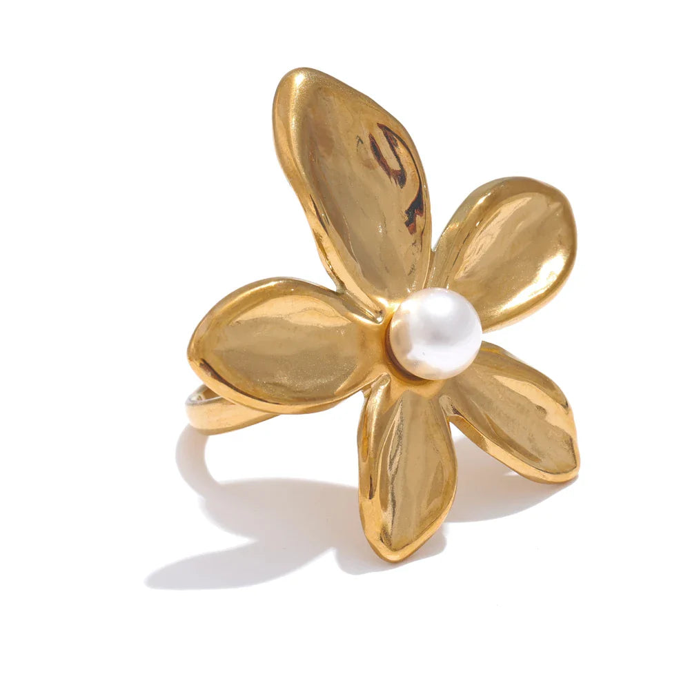 Silver Flower Ring
