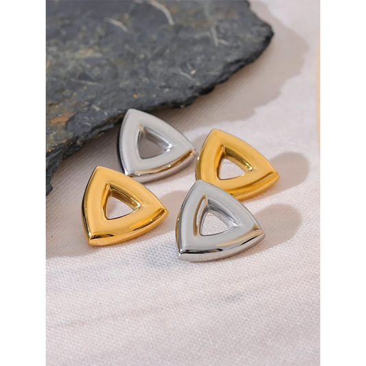Triangle Hollow Stud Earrings