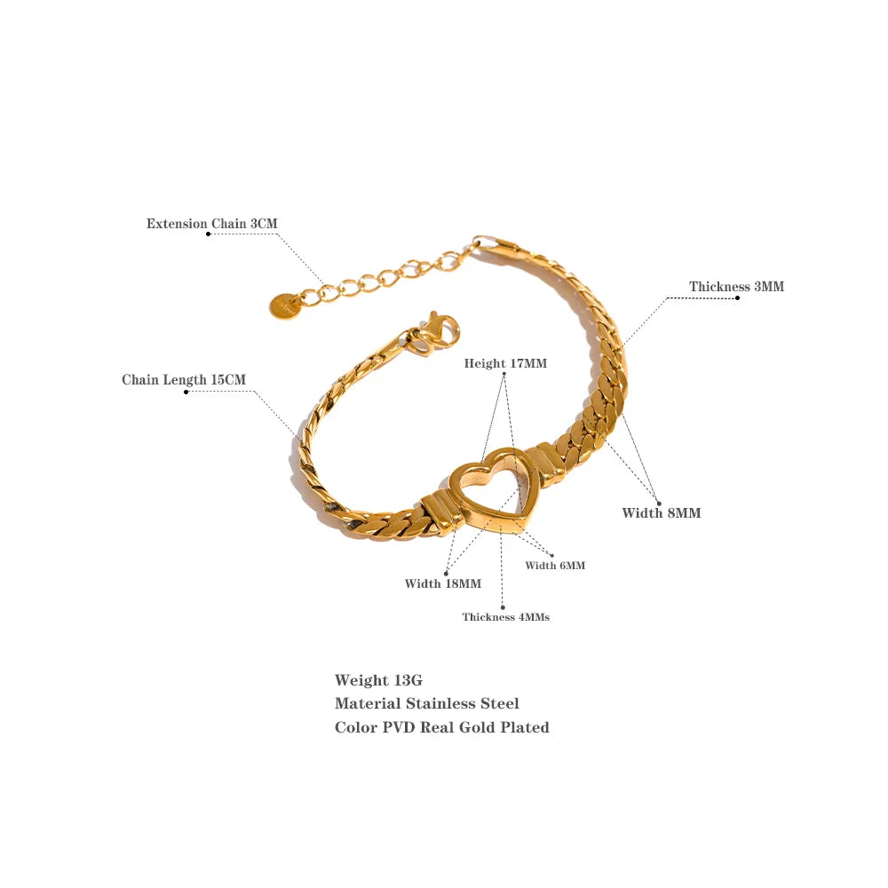 Heart Chain Bracelet
