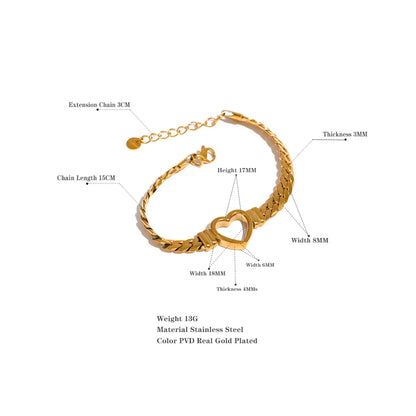 Heart Chain Bracelet