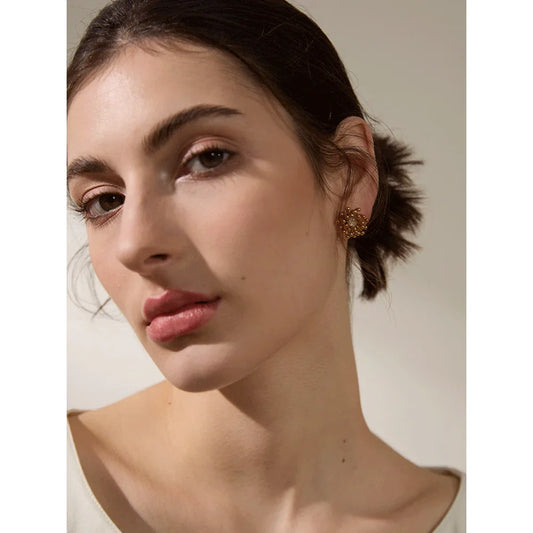 Flower Gold Earrings