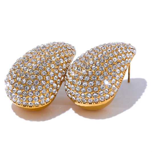 Zirconia Water Drop Studs